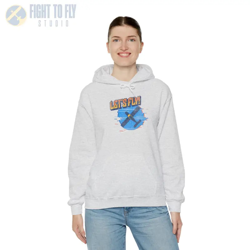 Let’s Fly! Unisex Heavy Blend™ Hooded Sweatshirt - Hoodie - Gifts for pilots - Aviation apparel