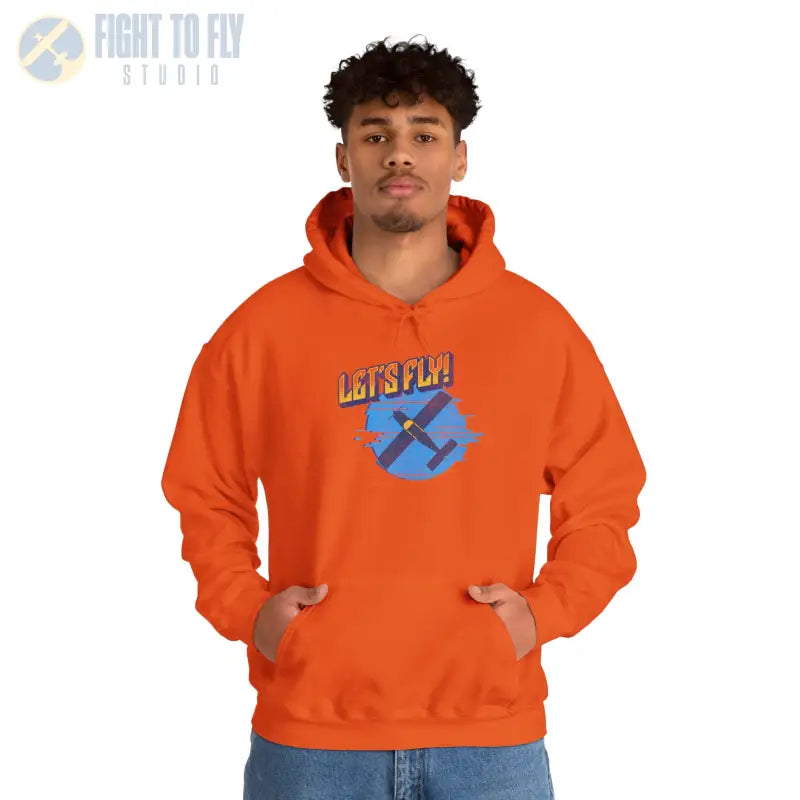 Let’s Fly! Unisex Heavy Blend™ Hooded Sweatshirt - Hoodie - Gifts for pilots - Aviation apparel