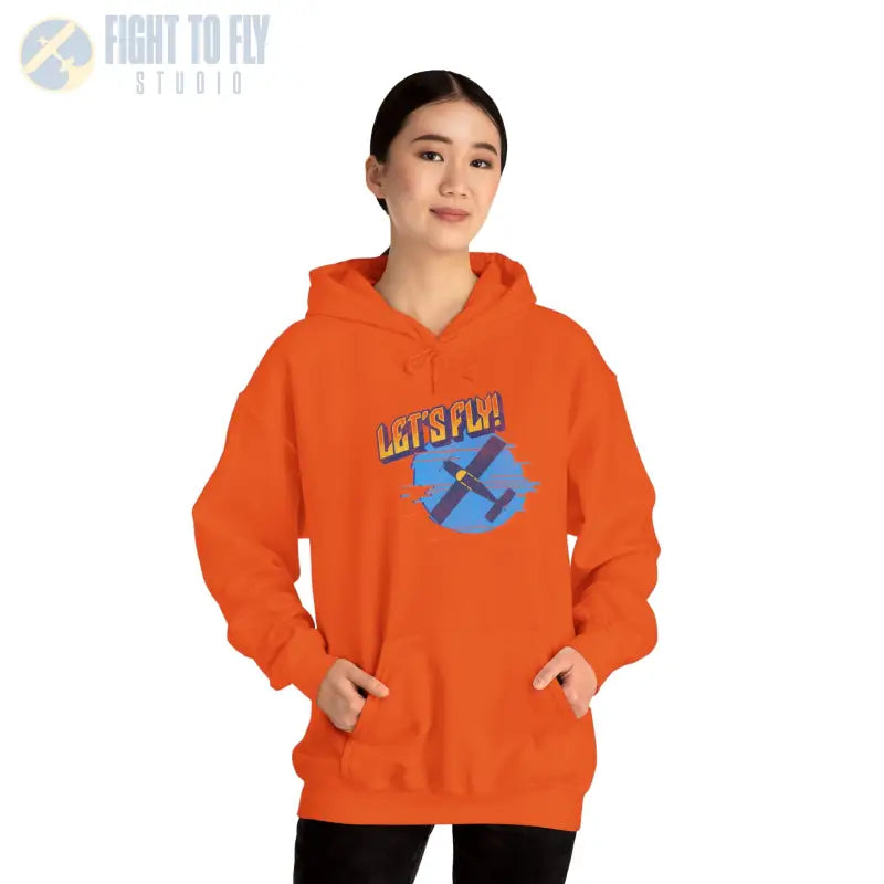 Let’s Fly! Unisex Heavy Blend™ Hooded Sweatshirt - Hoodie - Gifts for pilots - Aviation apparel