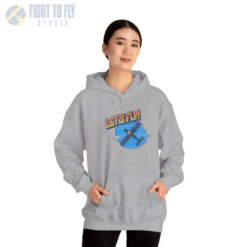 Let’s Fly! Unisex Heavy Blend™ Hooded Sweatshirt - Hoodie - Gifts for pilots - Aviation apparel