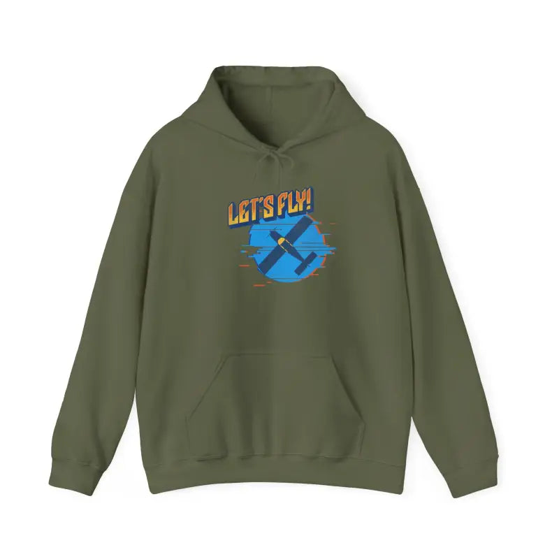 Let’s Fly! Unisex Heavy Blend™ Hooded Sweatshirt - Hoodie - Gifts for pilots - Aviation apparel