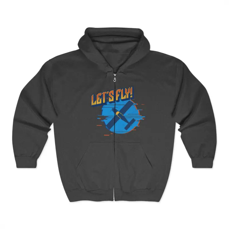 Let’s Fly! Zip Up Hoodie - Gifts for pilots - Aviation apparel