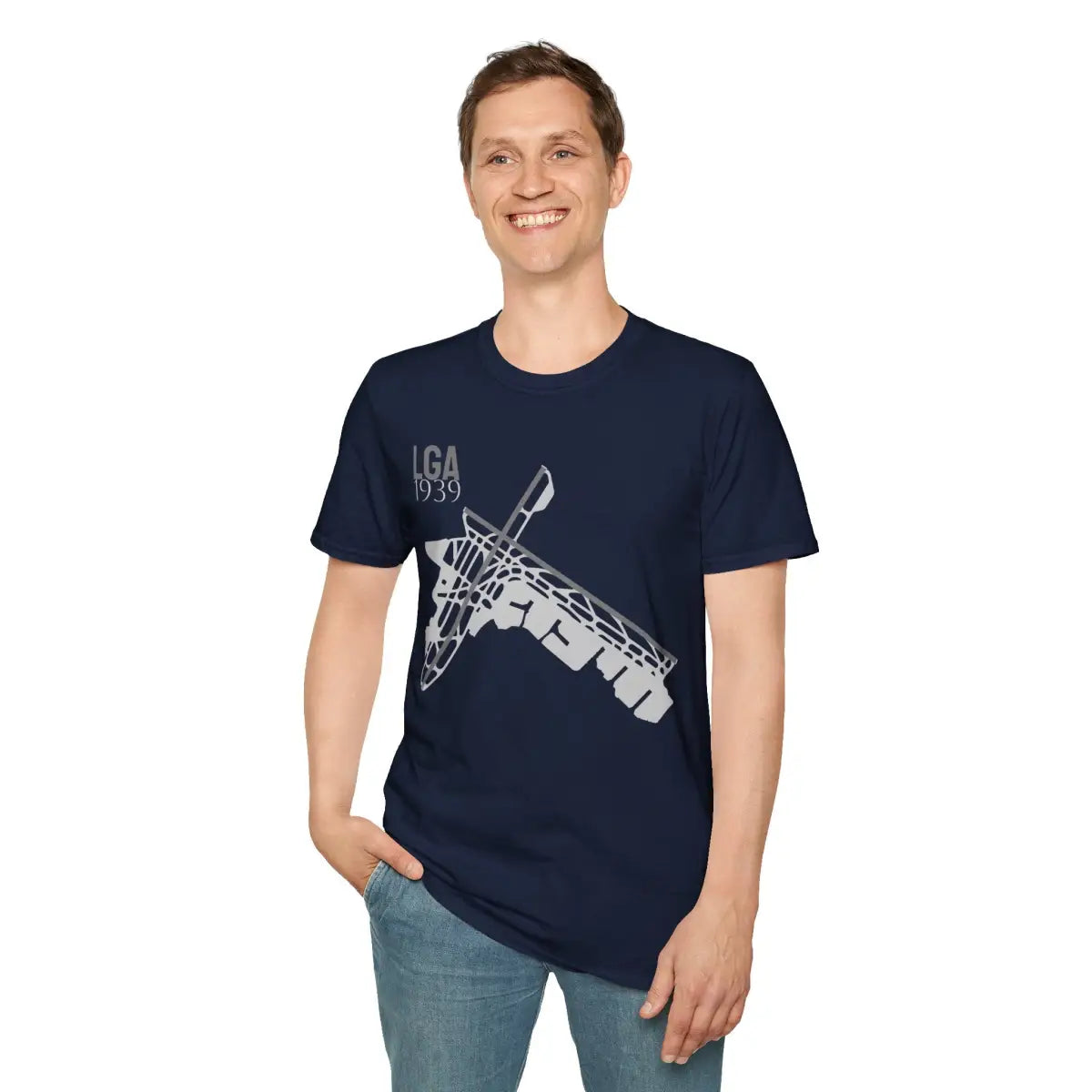 LGA LaGuardia Airport - 1939 - Tee - T-Shirt - Pilot gifts - WWII warbird t-shirt