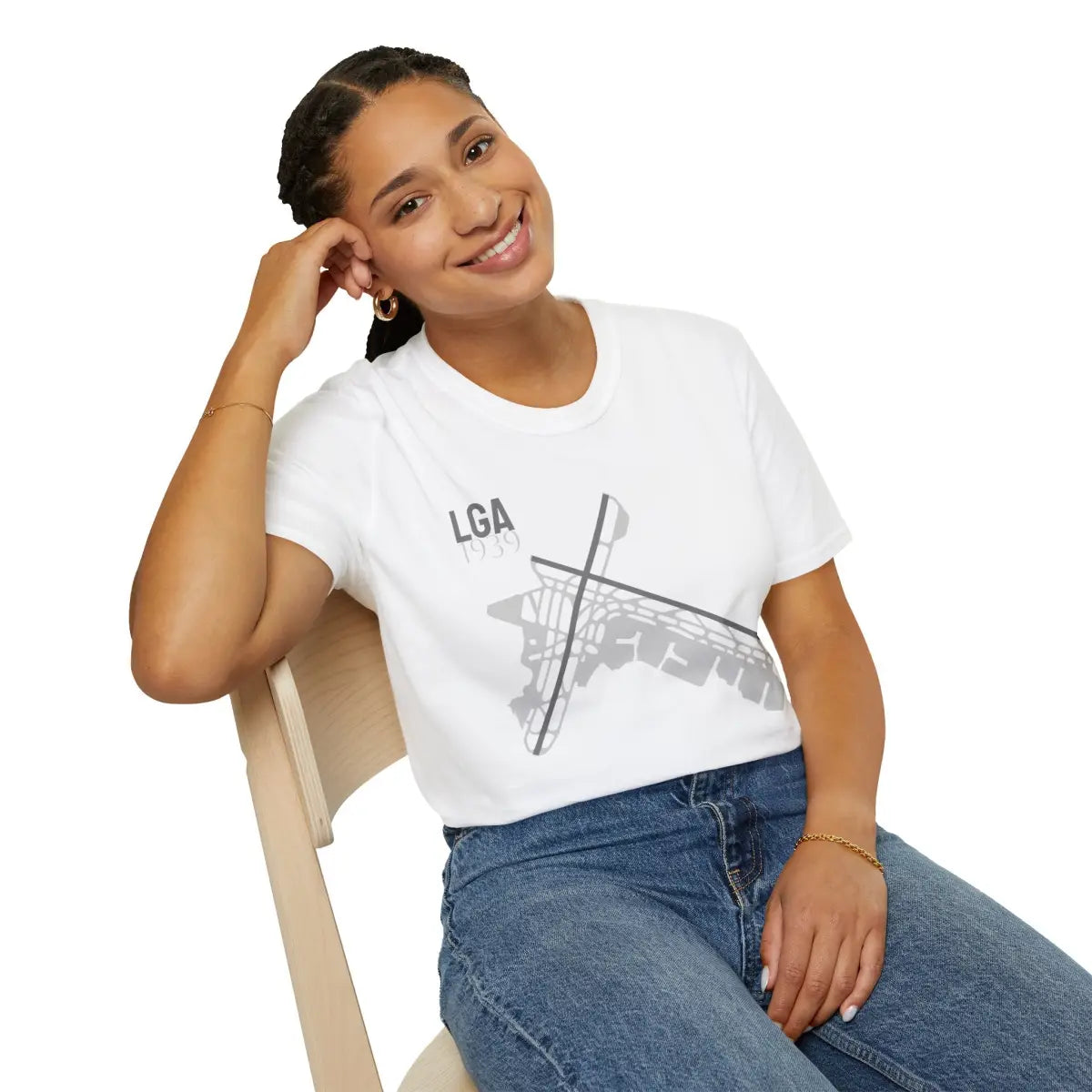 LGA LaGuardia Airport - 1939 - Tee - T-Shirt - Gifts for pilots - Aviation apparel