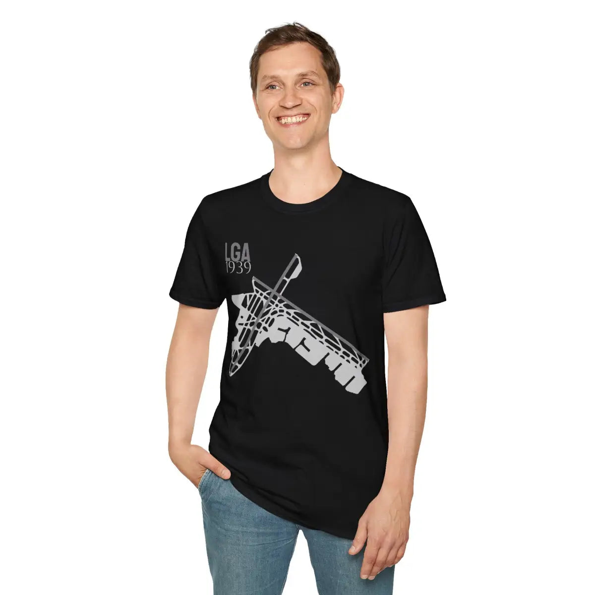 LGA LaGuardia Airport - 1939 - Tee - T-Shirt - Pilot gifts - WWII warbird t-shirt