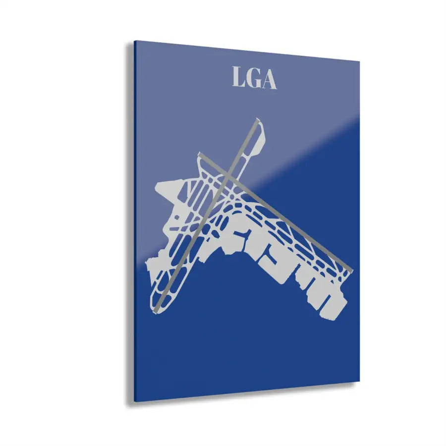 LGA - LaGuardia Airport Acrylic Print - Home Decor - Pilot gifts - WWII warbird t-shirt
