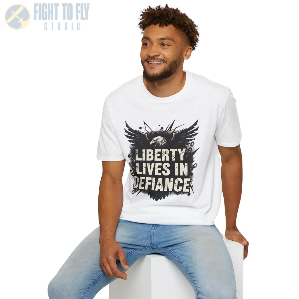Liberty Lives in Defiance - T-Shirt - Pilot gifts - WWII warbird t-shirt