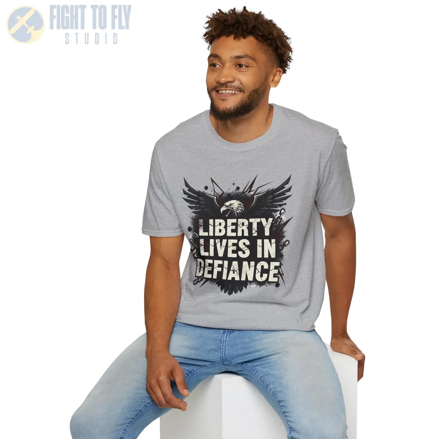 Liberty Lives in Defiance - T-Shirt - Pilot gifts - WWII warbird t-shirt