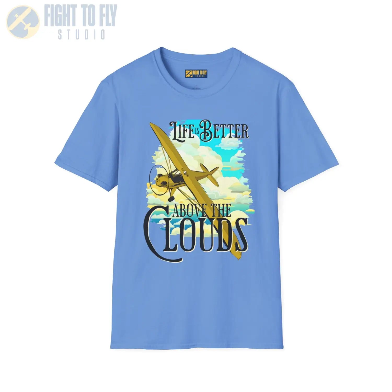 Life is Better Above the Clouds - Cub - Tee - T-Shirt - Pilot gifts - WWII warbird t-shirt