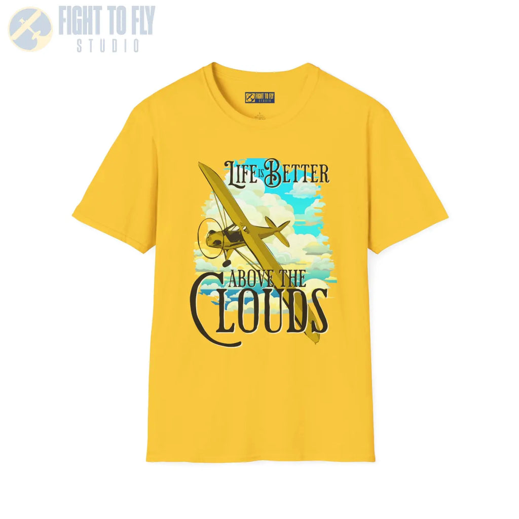 Life is Better Above the Clouds - Cub - Tee - T-Shirt - Pilot gifts - WWII warbird t-shirt
