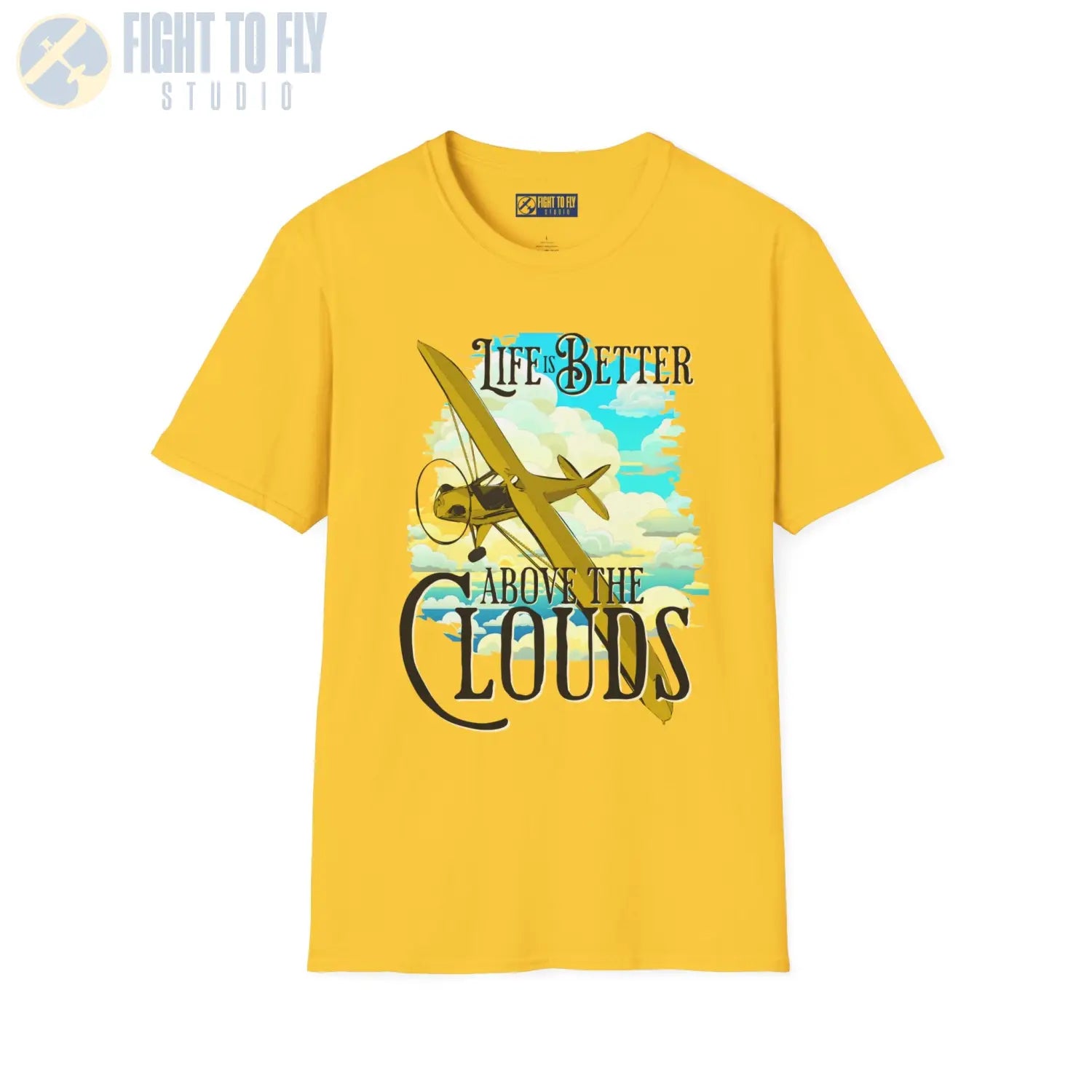 Life is Better Above the Clouds - Cub - Tee - T-Shirt - Pilot gifts - WWII warbird t-shirt