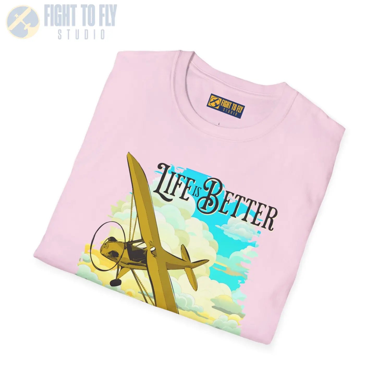 Life is Better Above the Clouds - Cub - Tee - T-Shirt - Pilot gifts - WWII warbird t-shirt