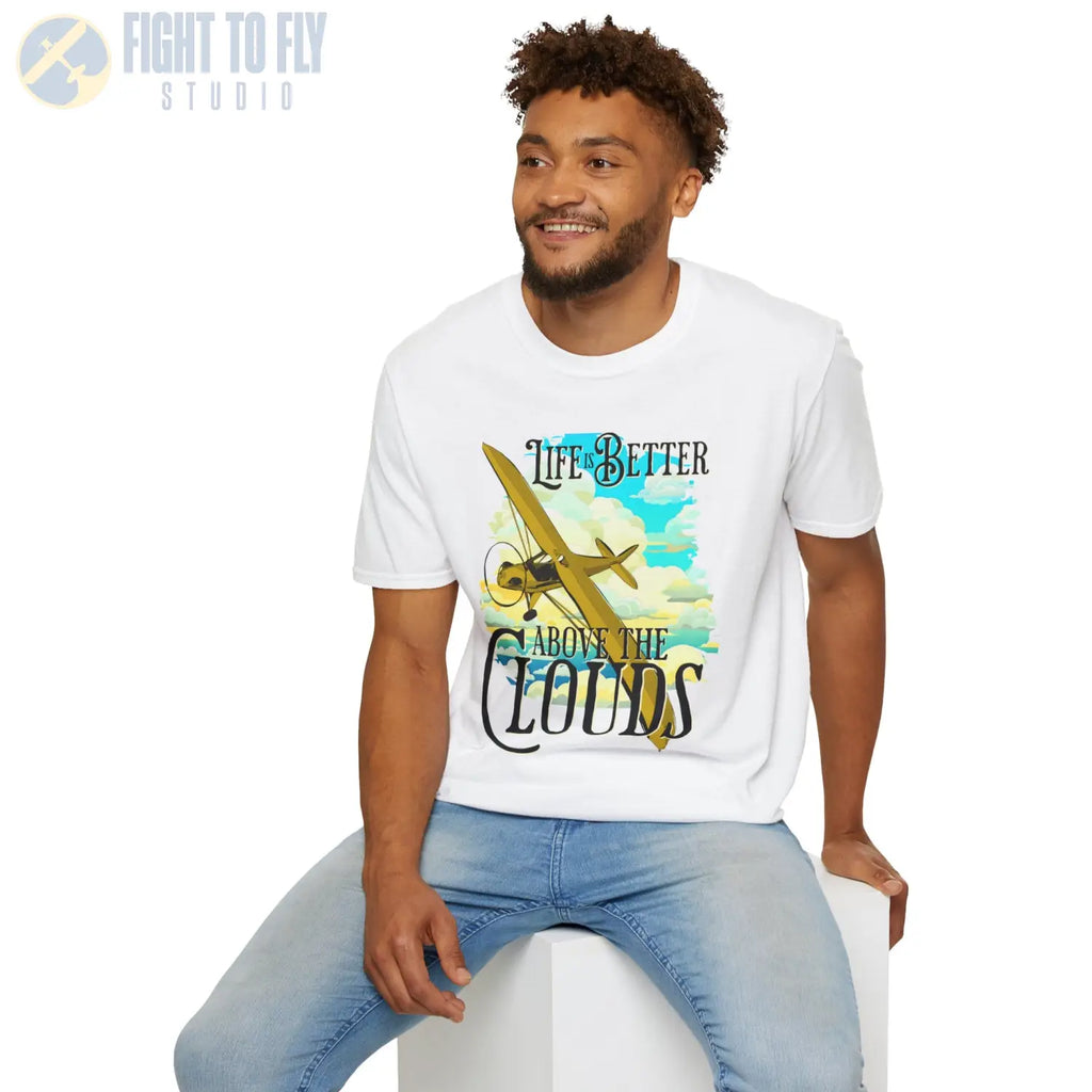 Life is Better Above the Clouds - Cub - Tee - T-Shirt - Pilot gifts - WWII warbird t-shirt