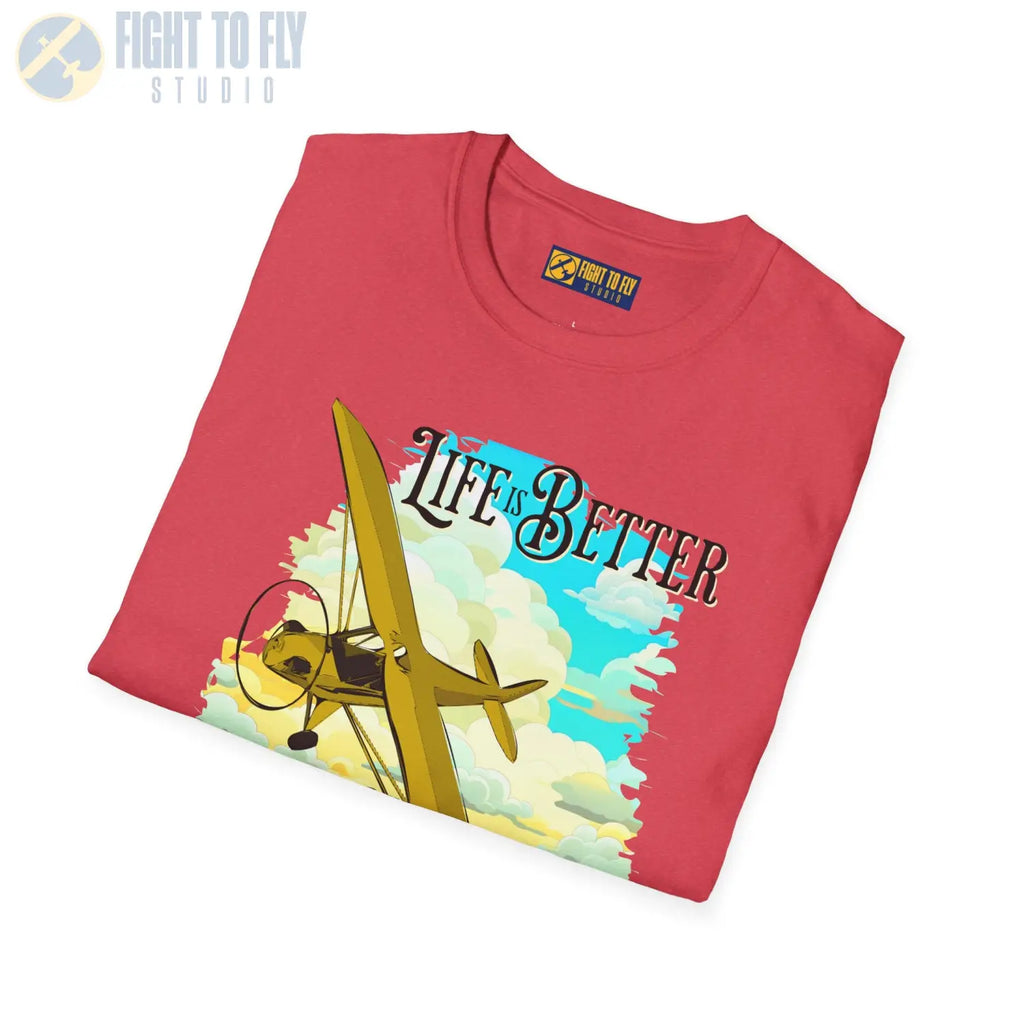 Life is Better Above the Clouds - Cub - Tee - T-Shirt - Pilot gifts - WWII warbird t-shirt