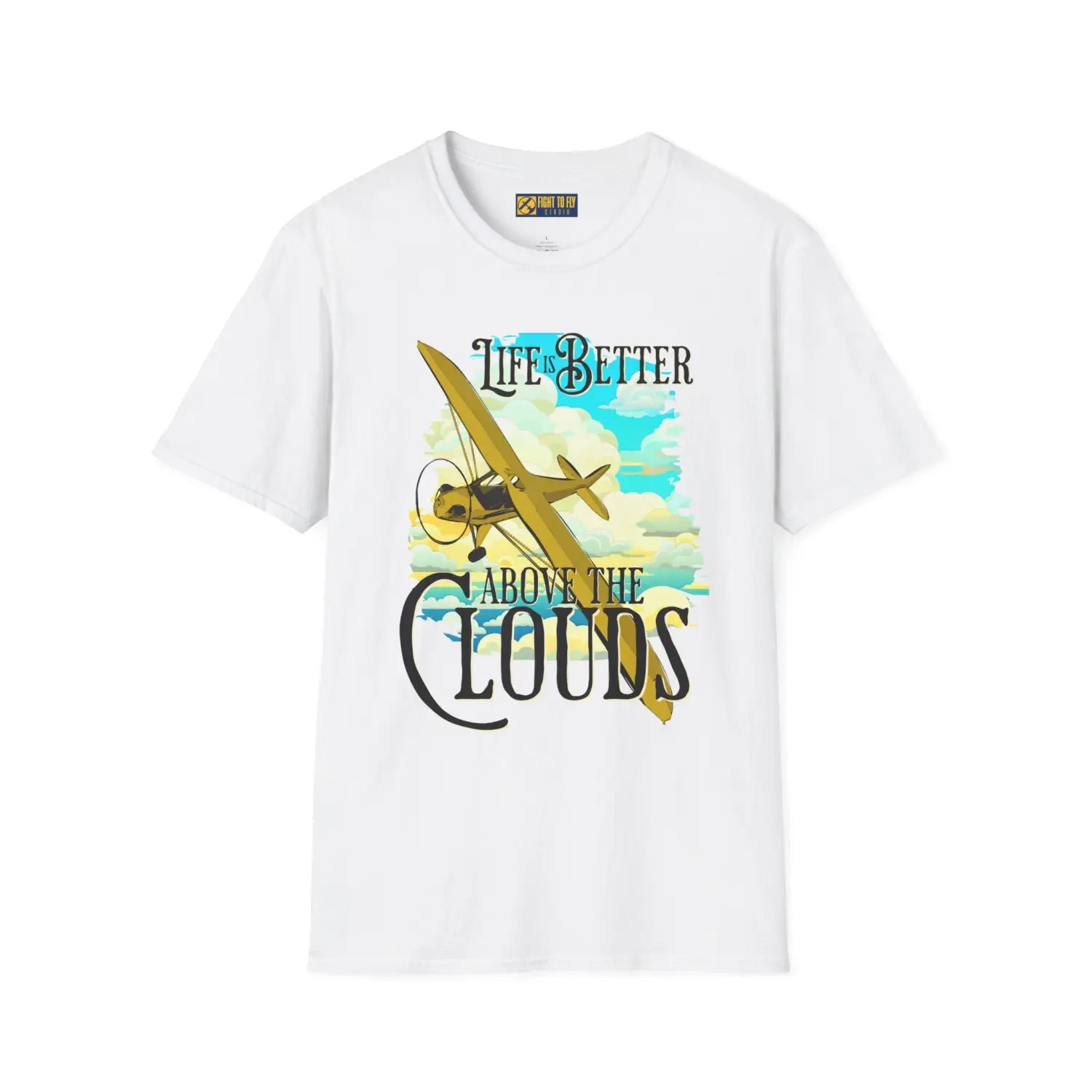 Life is Better Above the Clouds - Cub - Tee - T-Shirt - Pilot gifts - WWII warbird t-shirt