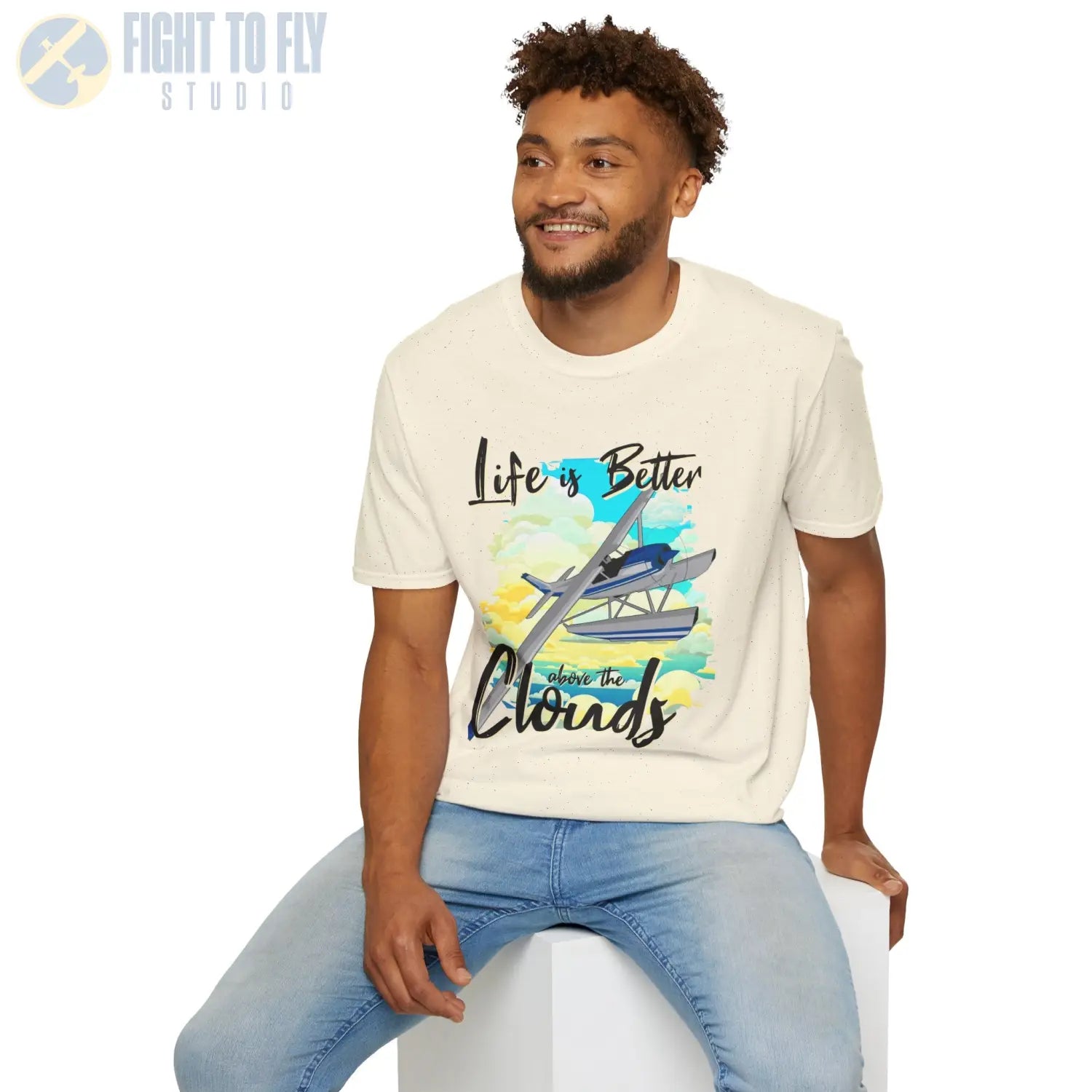 Life is Better Above the Clouds - Float Style - Tee - T-Shirt - Pilot gifts - WWII warbird t-shirt