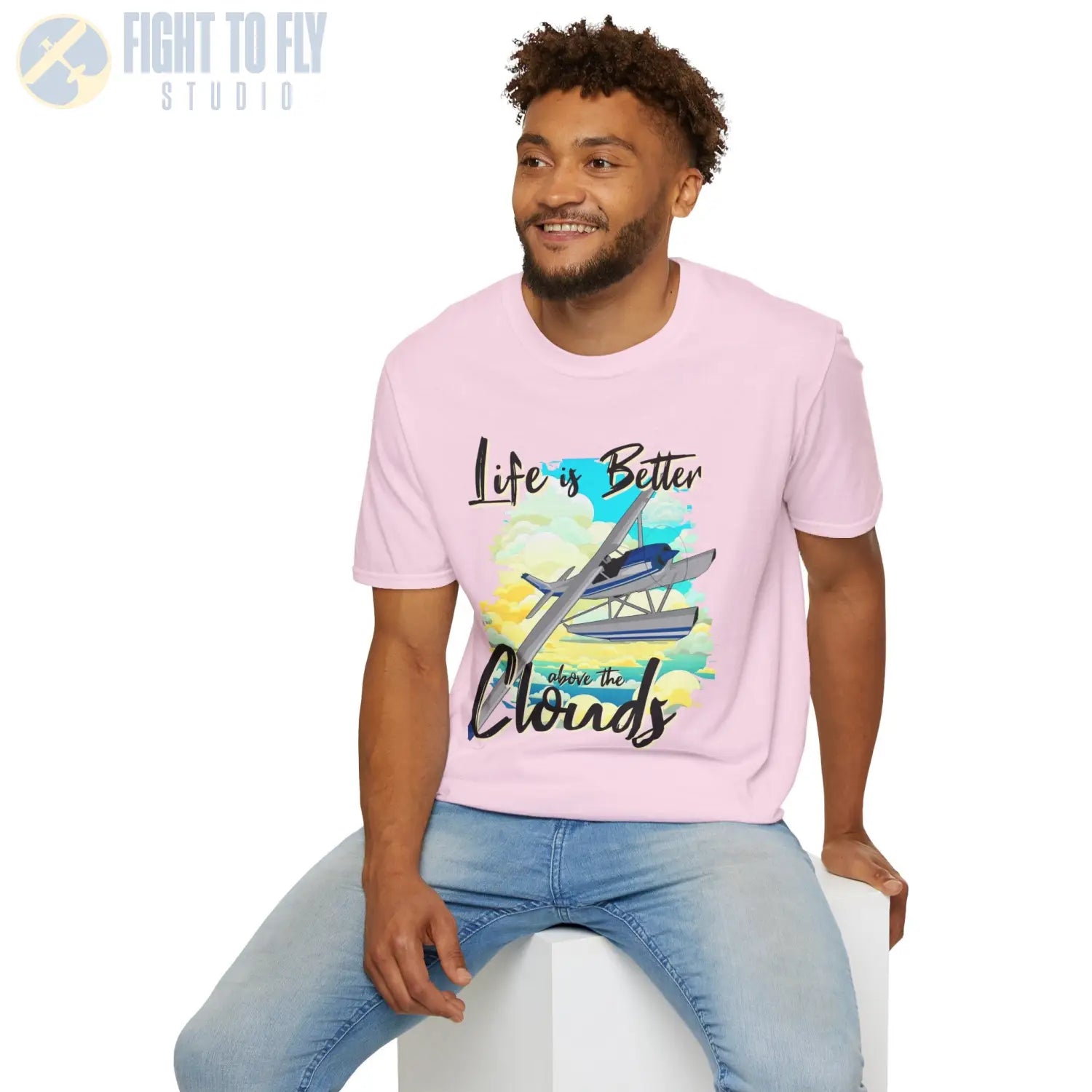 Life is Better Above the Clouds - Float Style - Tee - T-Shirt - Pilot gifts - WWII warbird t-shirt