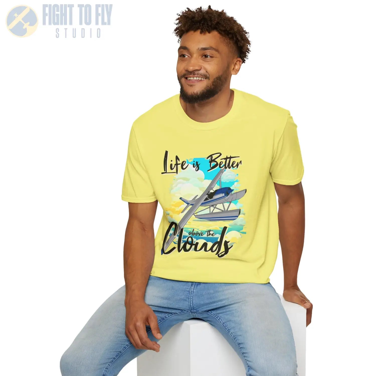 Life is Better Above the Clouds - Float Style - Tee - T-Shirt - Pilot gifts - WWII warbird t-shirt