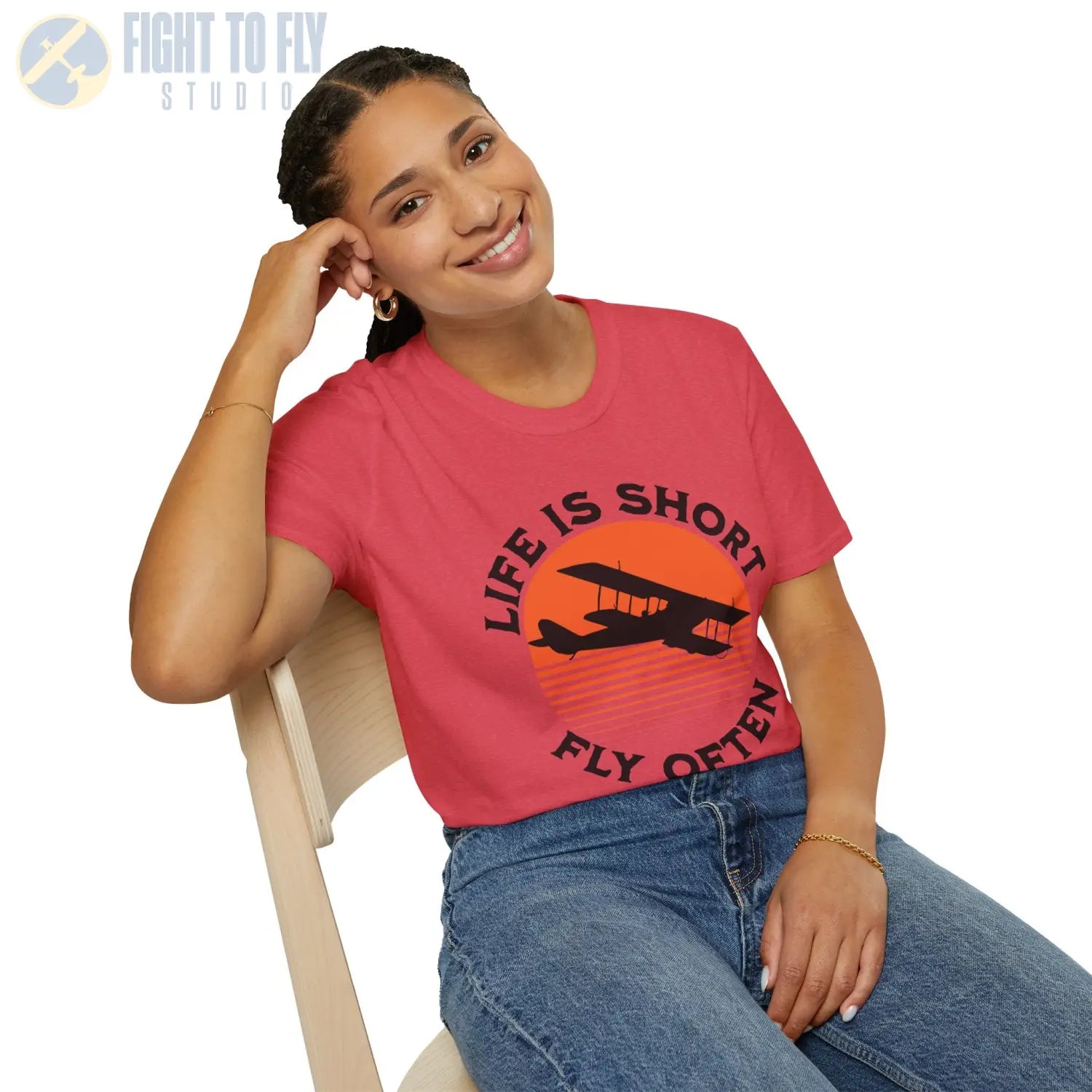 Life is Short Fly Often - Tee - T-Shirt - Pilot gifts - WWII warbird t-shirt