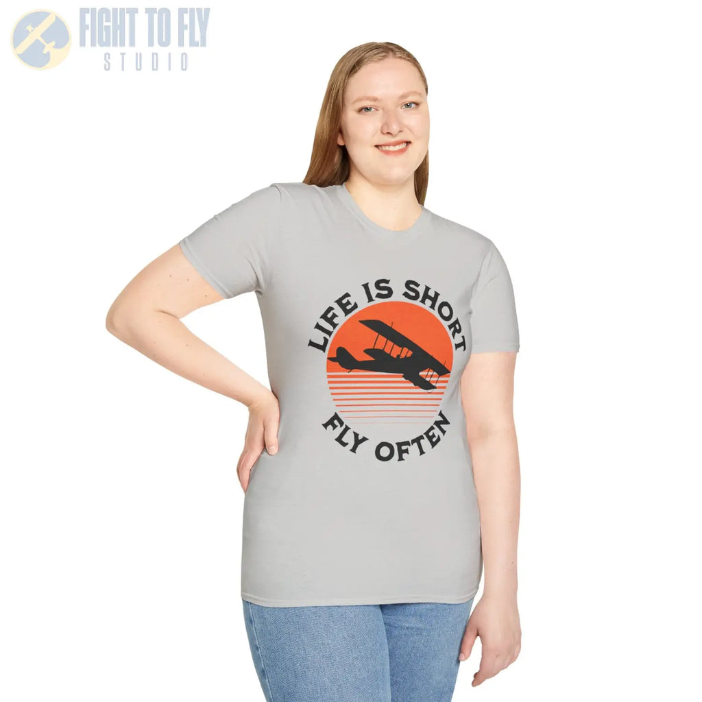 Life is Short Fly Often - Tee - T-Shirt - Pilot gifts - WWII warbird t-shirt