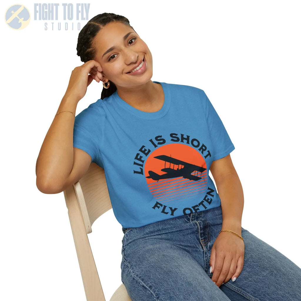 Life is Short Fly Often - Tee - T-Shirt - Pilot gifts - WWII warbird t-shirt