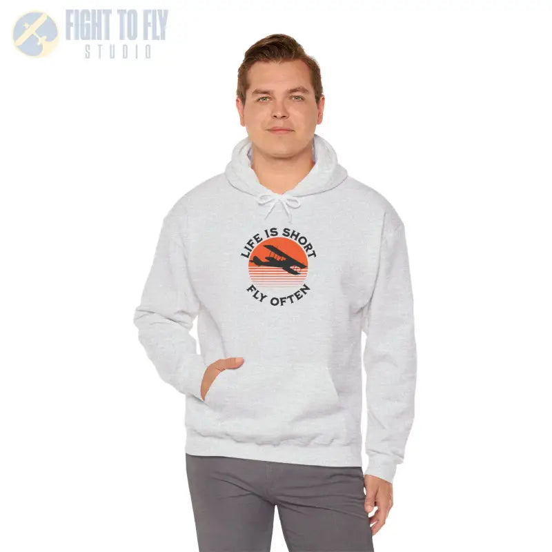 Life is Short - Fly Often - Unisex Heavy Blend™ Hooded Sweatshirt - Hoodie - Gifts for pilots - Aviation apparel