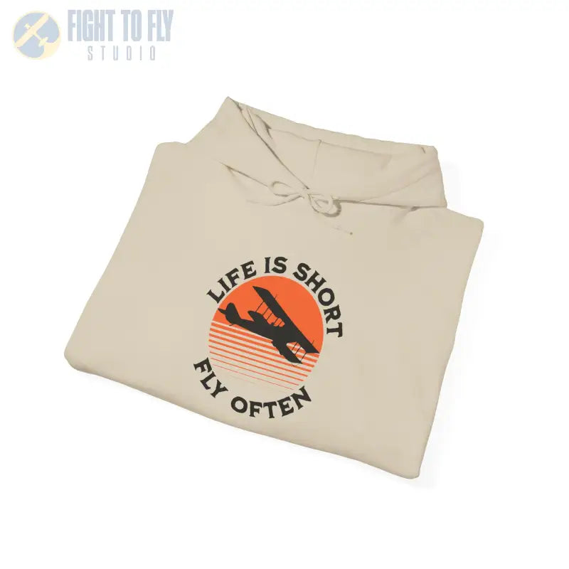 Life is Short - Fly Often - Unisex Heavy Blend™ Hooded Sweatshirt - Hoodie - Gifts for pilots - Aviation apparel