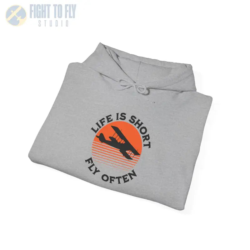 Life is Short - Fly Often - Unisex Heavy Blend™ Hooded Sweatshirt - Hoodie - Gifts for pilots - Aviation apparel