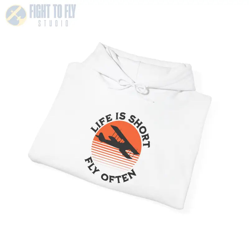 Life is Short - Fly Often - Unisex Heavy Blend™ Hooded Sweatshirt - Hoodie - Gifts for pilots - Aviation apparel