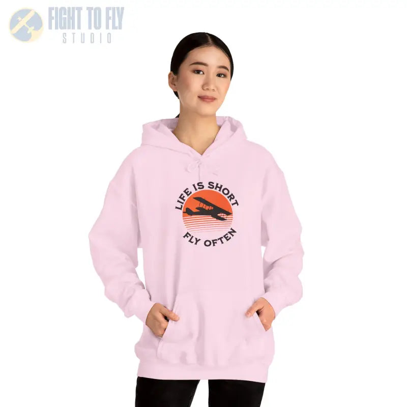 Life is Short - Fly Often - Unisex Heavy Blend™ Hooded Sweatshirt - Hoodie - Gifts for pilots - Aviation apparel