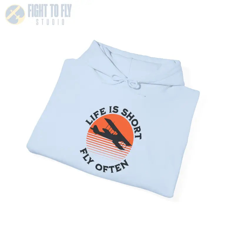Life is Short - Fly Often - Unisex Heavy Blend™ Hooded Sweatshirt - Hoodie - Gifts for pilots - Aviation apparel