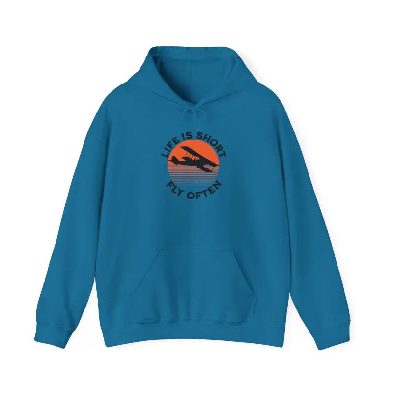 Life is Short - Fly Often - Unisex Heavy Blend™ Hooded Sweatshirt - Hoodie - Gifts for pilots - Aviation apparel