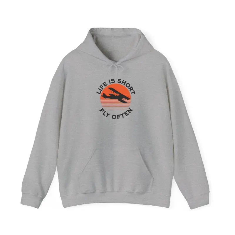 Life is Short - Fly Often - Unisex Heavy Blend™ Hooded Sweatshirt - Hoodie - Gifts for pilots - Aviation apparel