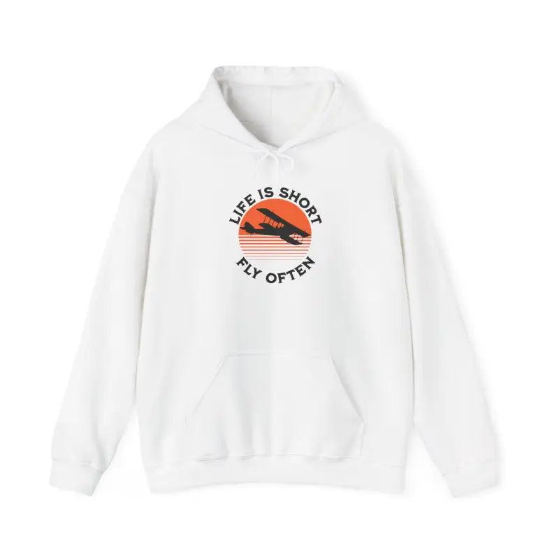 Life is Short - Fly Often - Unisex Heavy Blend™ Hooded Sweatshirt - Hoodie - Gifts for pilots - Aviation apparel