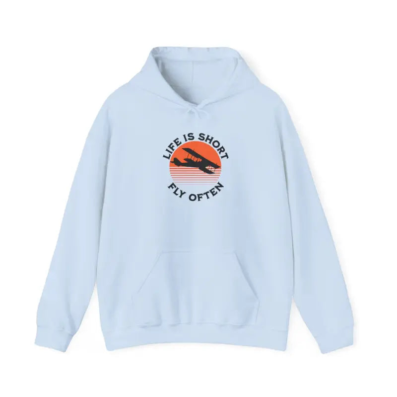 Life is Short - Fly Often - Unisex Heavy Blend™ Hooded Sweatshirt - Hoodie - Gifts for pilots - Aviation apparel