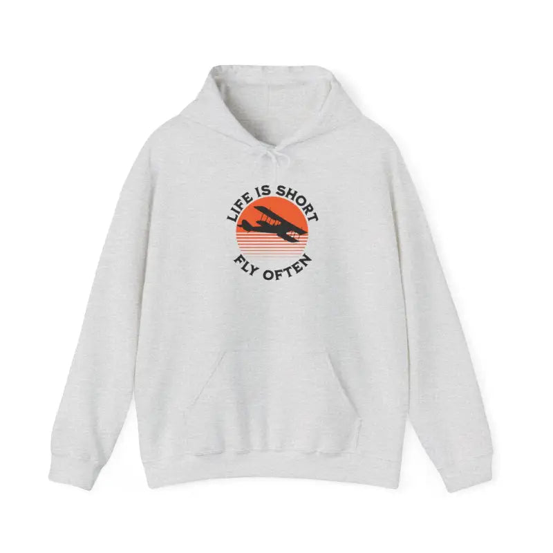 Life is Short - Fly Often - Unisex Heavy Blend™ Hooded Sweatshirt - Hoodie - Gifts for pilots - Aviation apparel