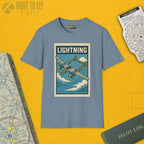P-38 Lightning Premium Full Graphic T-Shirt - Pilot gifts - WWII warbird t-shirt