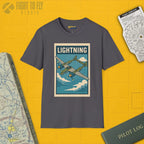 P-38 Lightning Premium Full Graphic T-Shirt - Pilot gifts - WWII warbird t-shirt
