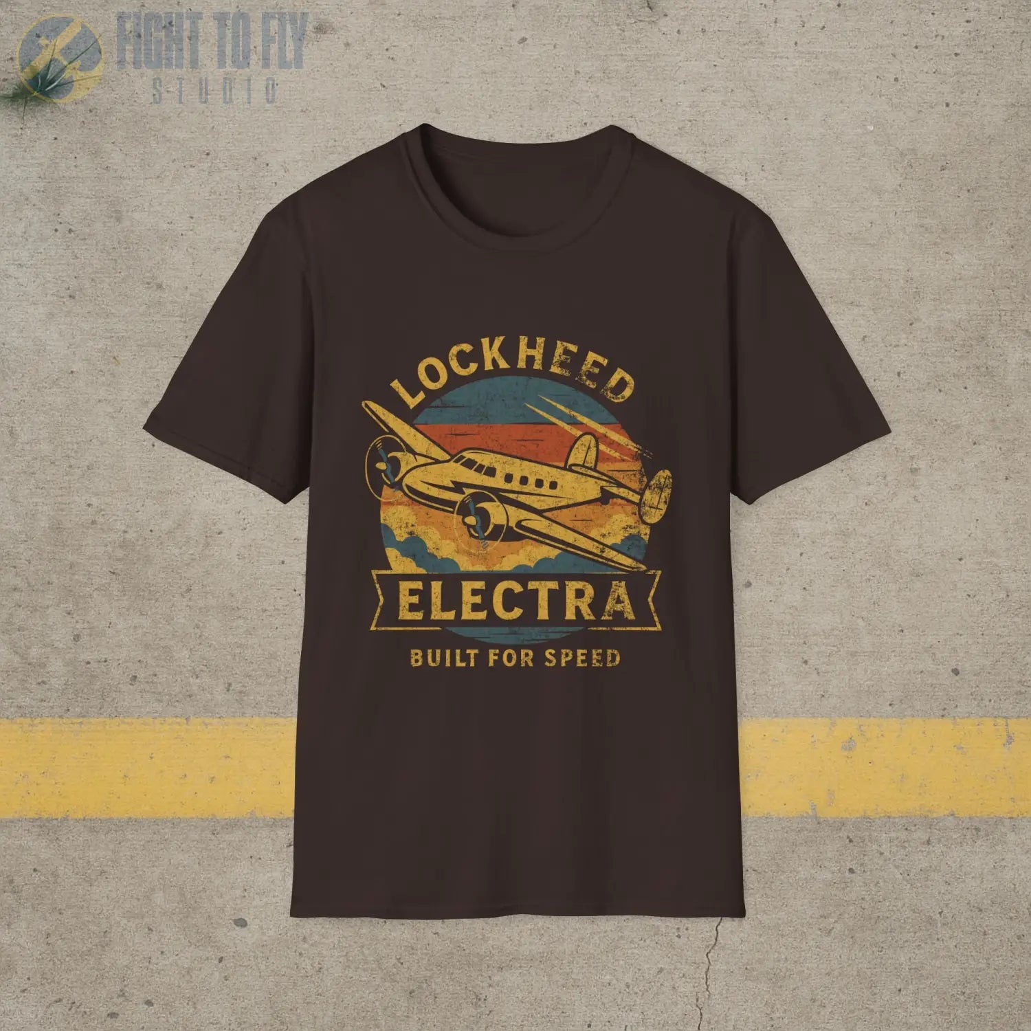 Lockheed Electra “Built for Speed” Retro T-Shirt - Pilot gifts - WWII warbird t-shirt