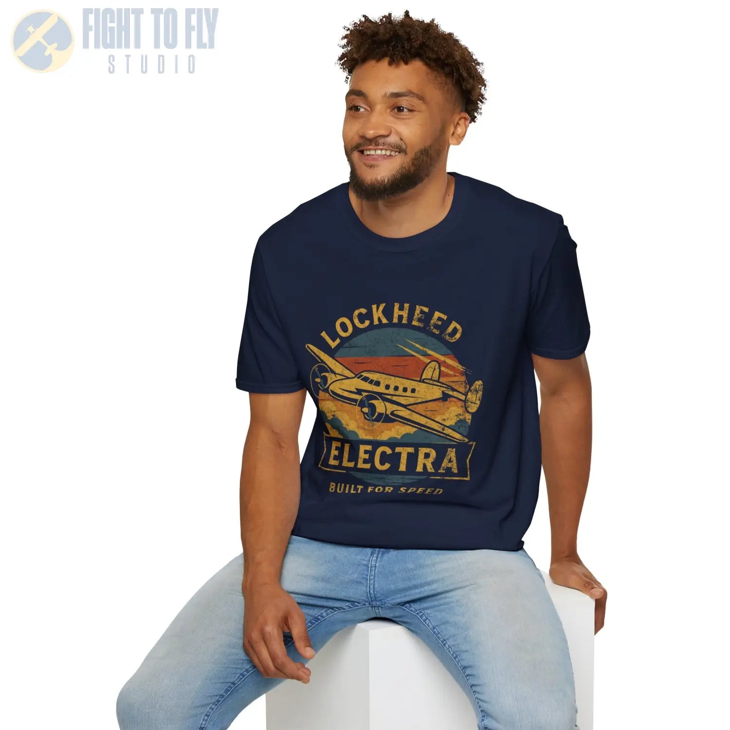 Lockheed Electra “Built for Speed” Retro T-Shirt - Pilot gifts - WWII warbird t-shirt