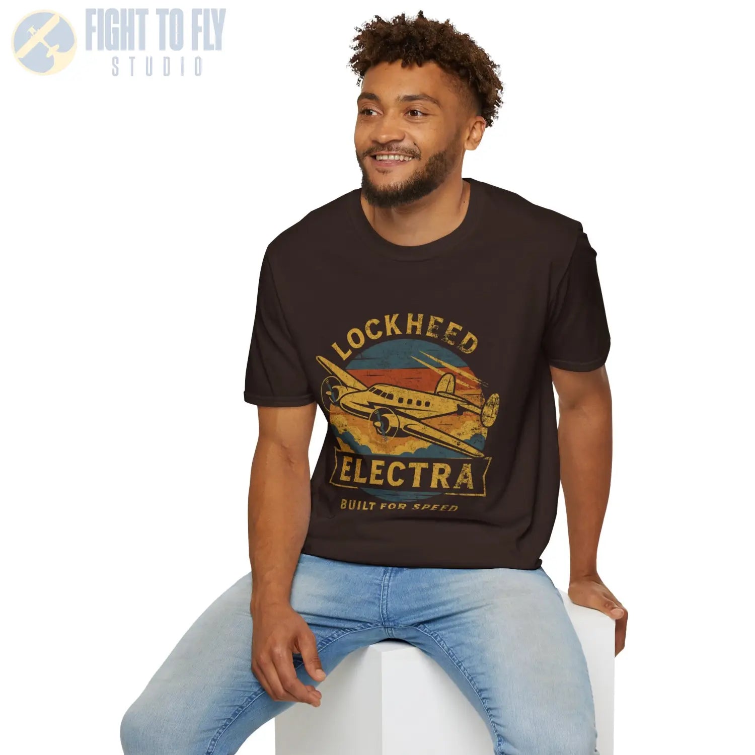 Lockheed Electra “Built for Speed” Retro T-Shirt - Pilot gifts - WWII warbird t-shirt