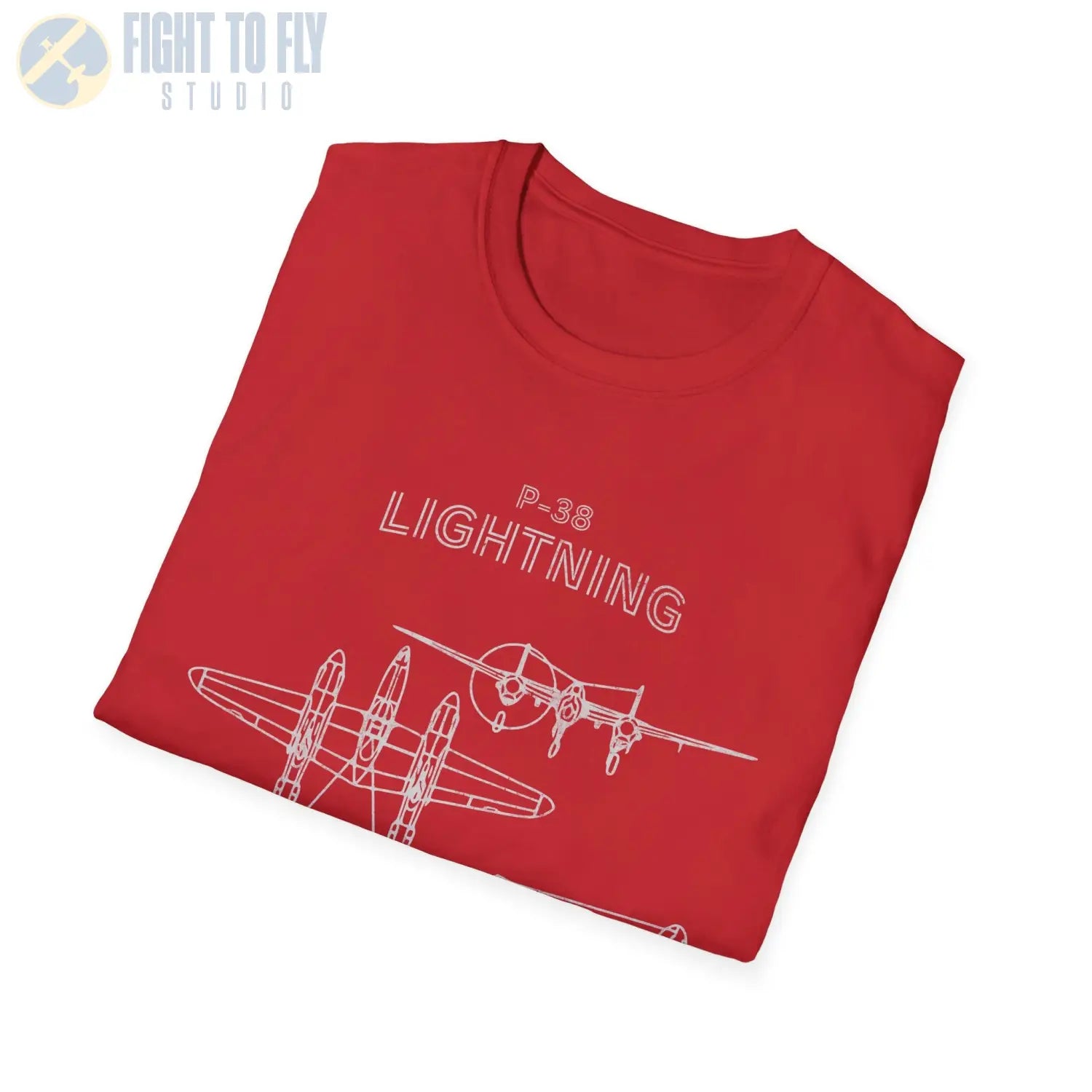 Lockheed P-38 Lightning — T-shirt - T-Shirt - Pilot gifts - WWII warbird t-shirt