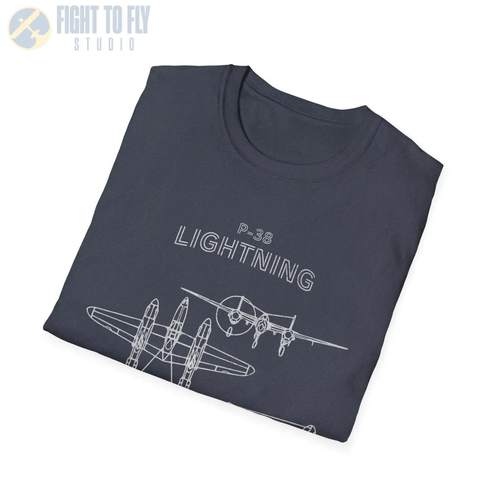 Lockheed P-38 Lightning — T-shirt - T-Shirt - Pilot gifts - WWII warbird t-shirt