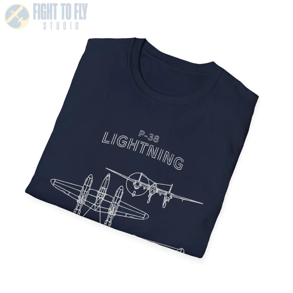 Lockheed P-38 Lightning — T-shirt - T-Shirt - Pilot gifts - WWII warbird t-shirt