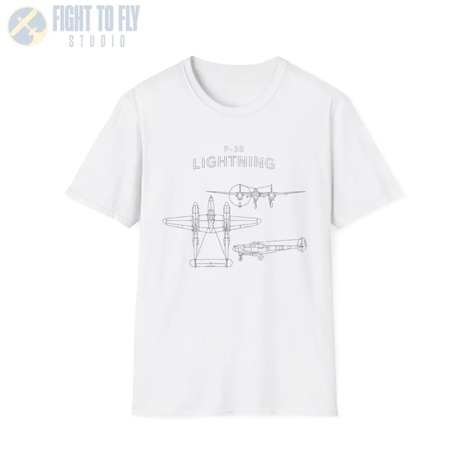 Lockheed P-38 Lightning — T-shirt - T-Shirt - Pilot gifts - WWII warbird t-shirt