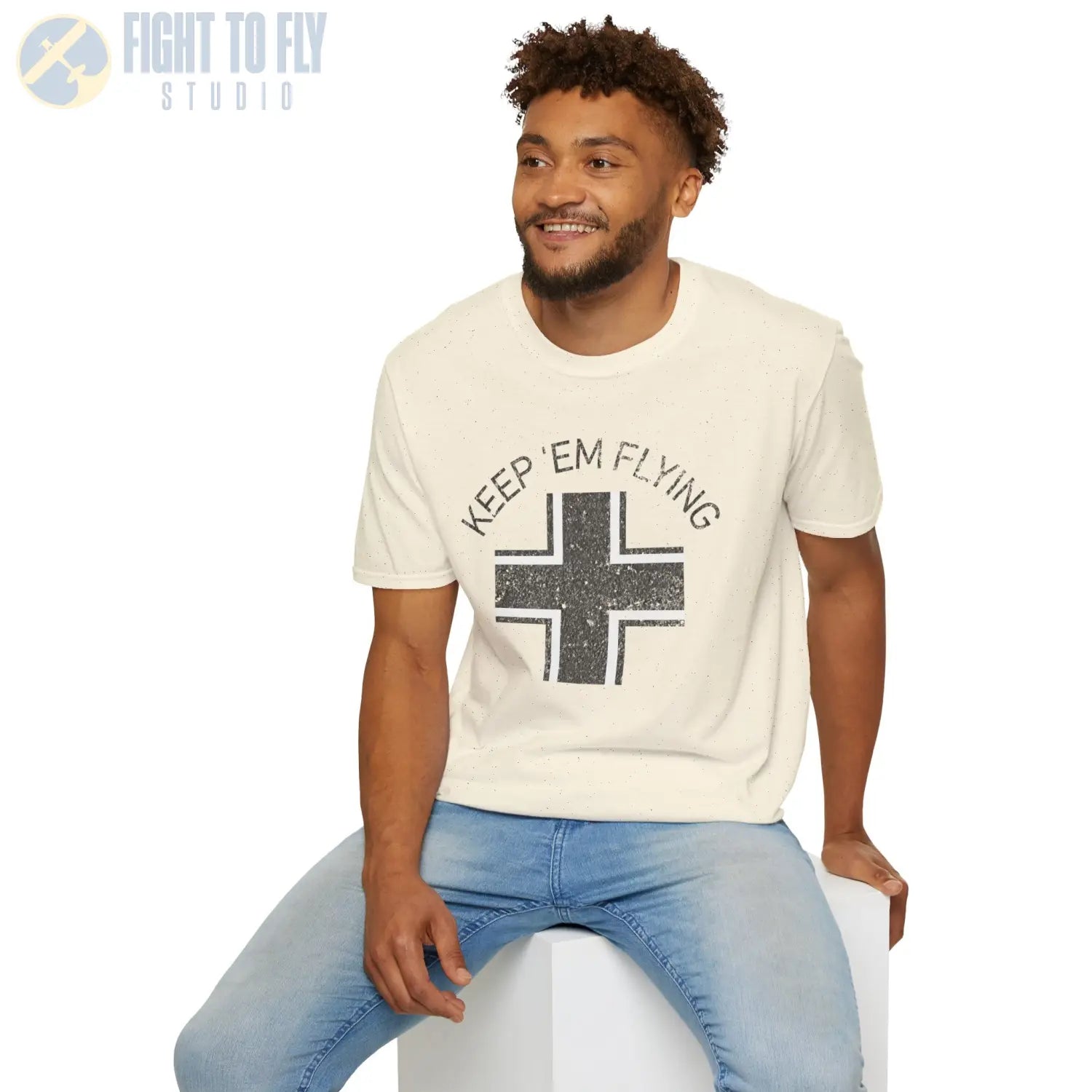 Luftwaffe Balkenkreuz “Keep ’Em Flying” Early War T Shirt Pilot gifts WWII warbird t shirt