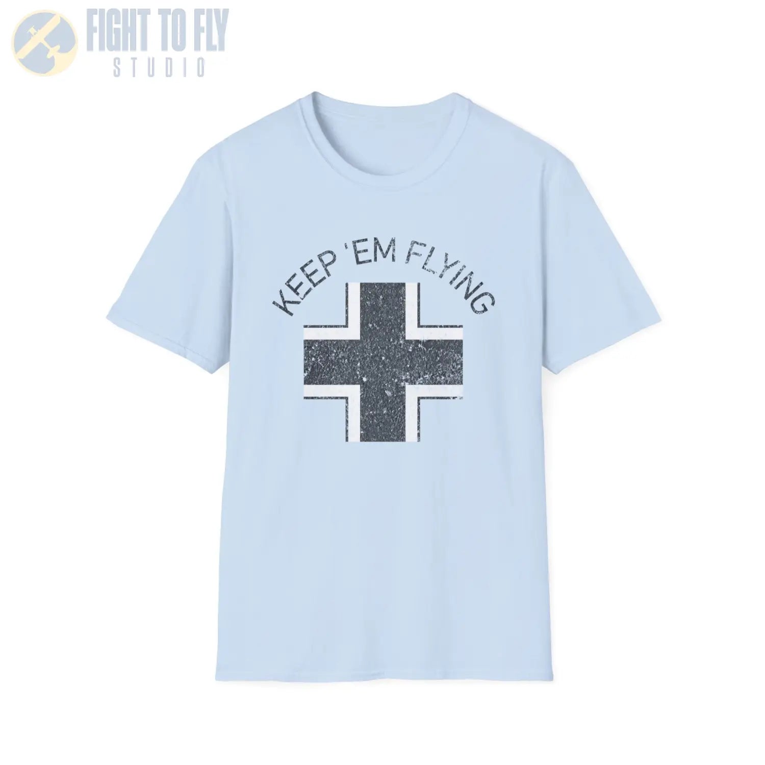 Luftwaffe Balkenkreuz “Keep ’Em Flying” Mid-War - T-Shirt - Pilot gifts - WWII warbird t-shirt