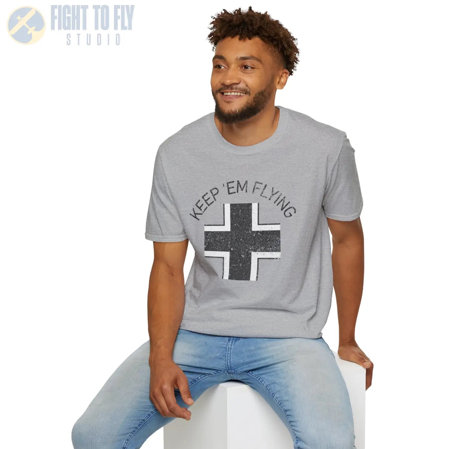 Luftwaffe Balkenkreuz “Keep ’Em Flying” Mid-War - T-Shirt - Pilot gifts - WWII warbird t-shirt