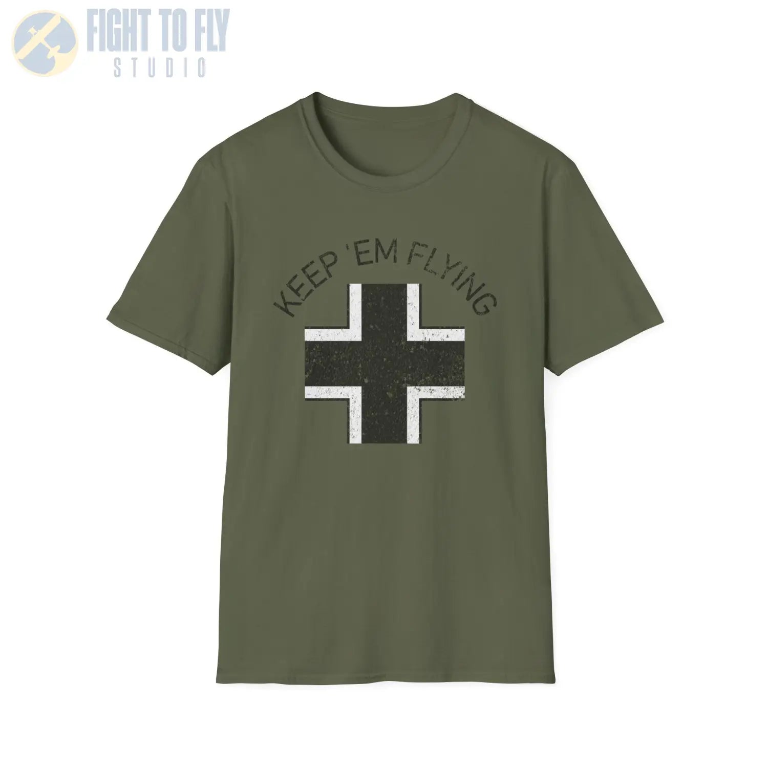 Luftwaffe Balkenkreuz “Keep ’Em Flying” Mid War T Shirt Pilot gifts WWII warbird t shirt