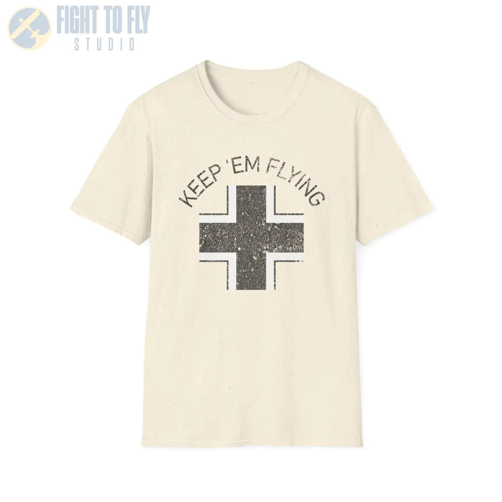 Luftwaffe Balkenkreuz “Keep ’Em Flying” Mid-War - T-Shirt - Pilot gifts - WWII warbird t-shirt
